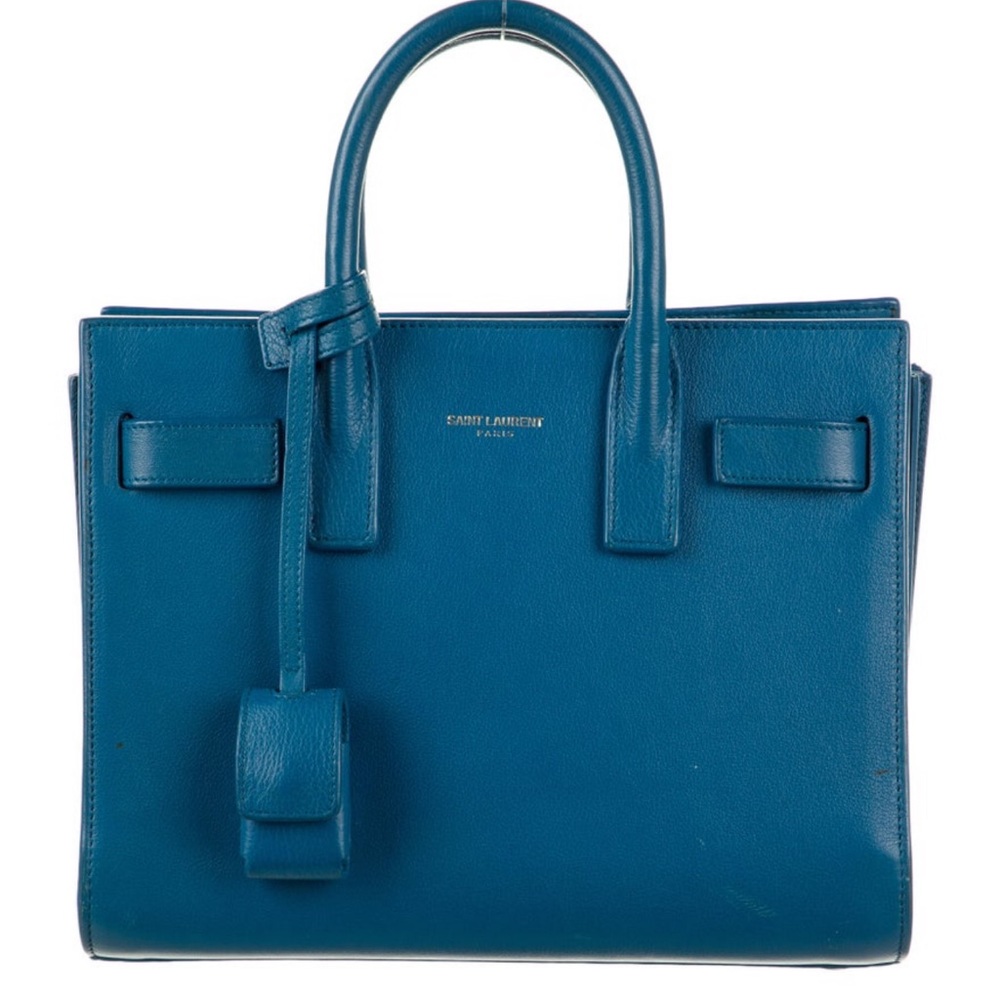 Authentic Saint Laurent Nano Sac Du Jour Purse - Blue - Picture 2 of 8